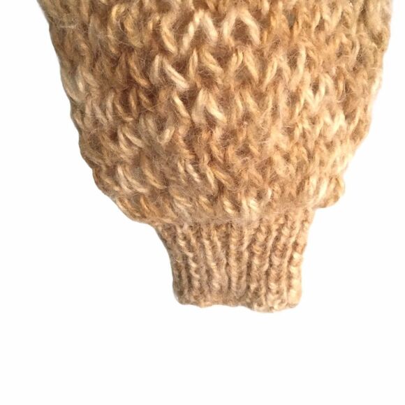 HAND KNIT Oversized Wool Chunky Knit Long Sleeve Sweater M - Picture 4 of 5